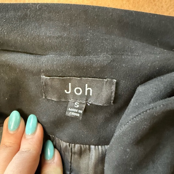 Joh Double Breasted Blazer Faux Suede Black Women’s Size Small - Picture 4 of 7
